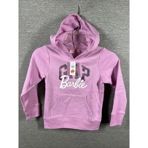 Gap x Barbie Kids Arch Pullover Pink Hoodie Size S (6-7) Girls Soft Comfy NWT